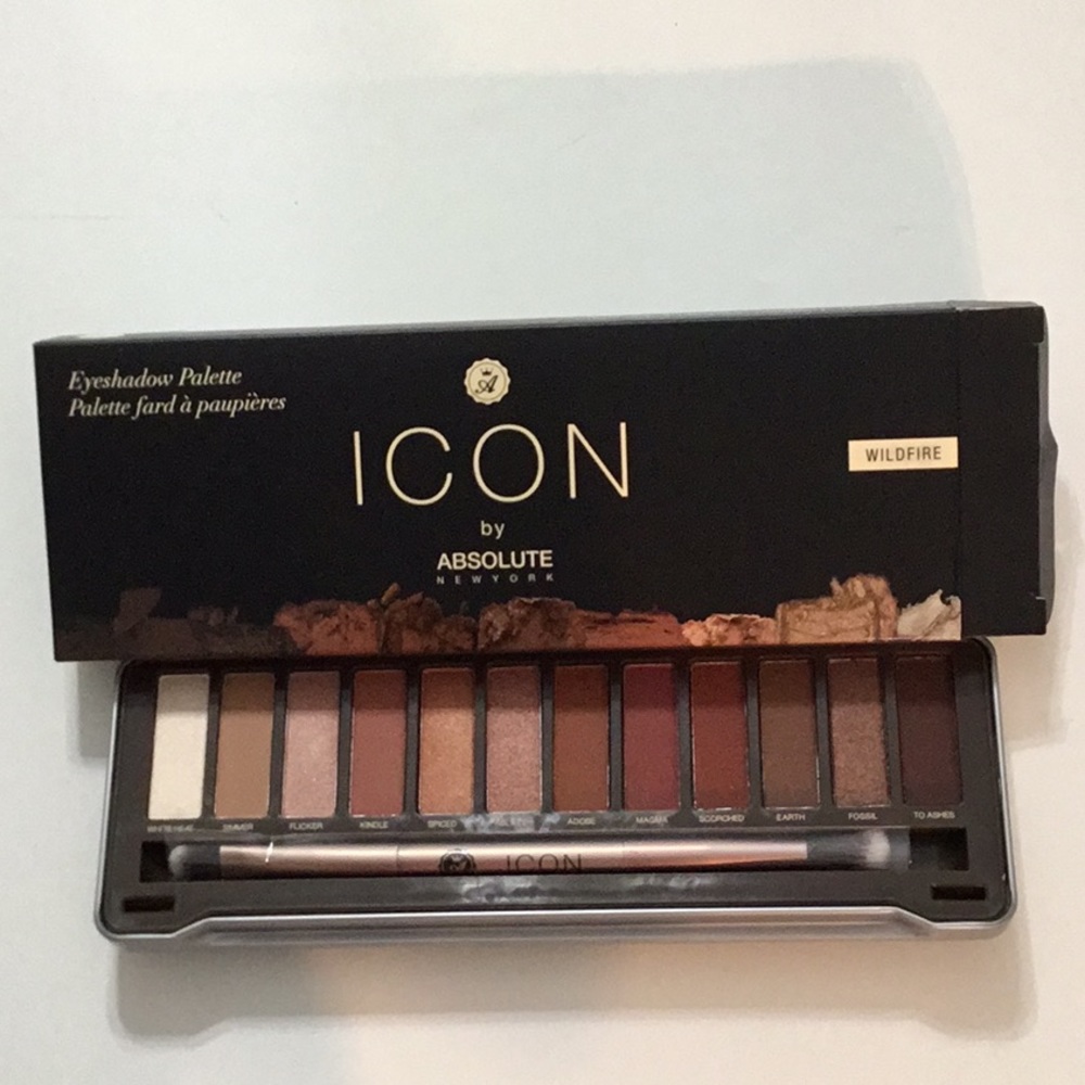 Absolute icon wildfire eyeshadow palette 12 colors included